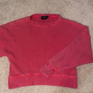 Red thermal sweater